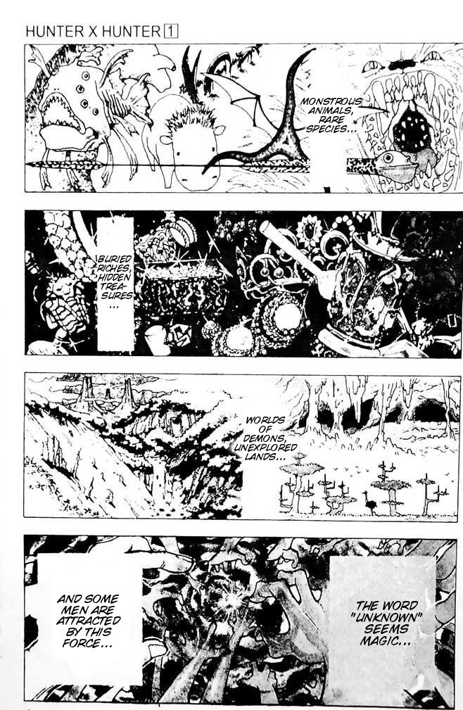 Hunter x Hunter Manga Chapter 1 page 2 - The Day of Departure