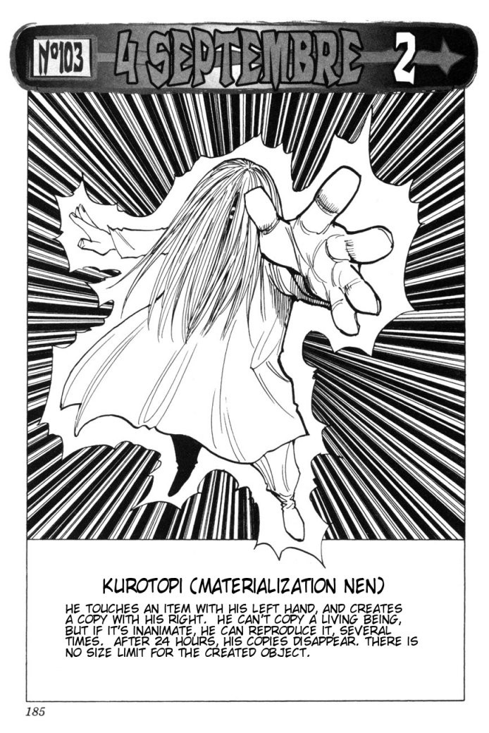 Hunter x Hunter Manga Chapter 103 page 3 - September 4th: Part 2