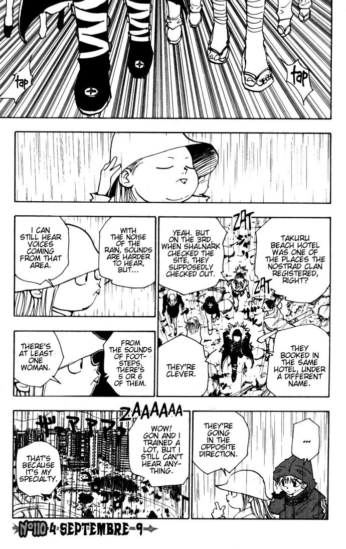 Hunter x Hunter Manga Chapter 110 page 1 - September 4th: Part 9