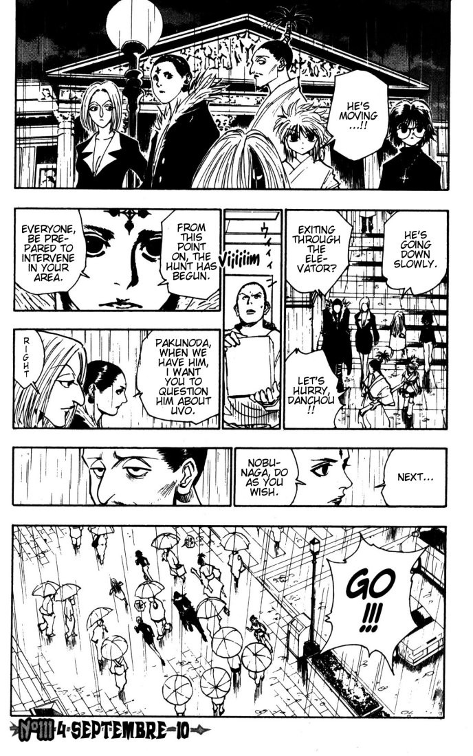 Hunter x Hunter Manga Chapter 111 page 1 - September 4th: Part 10