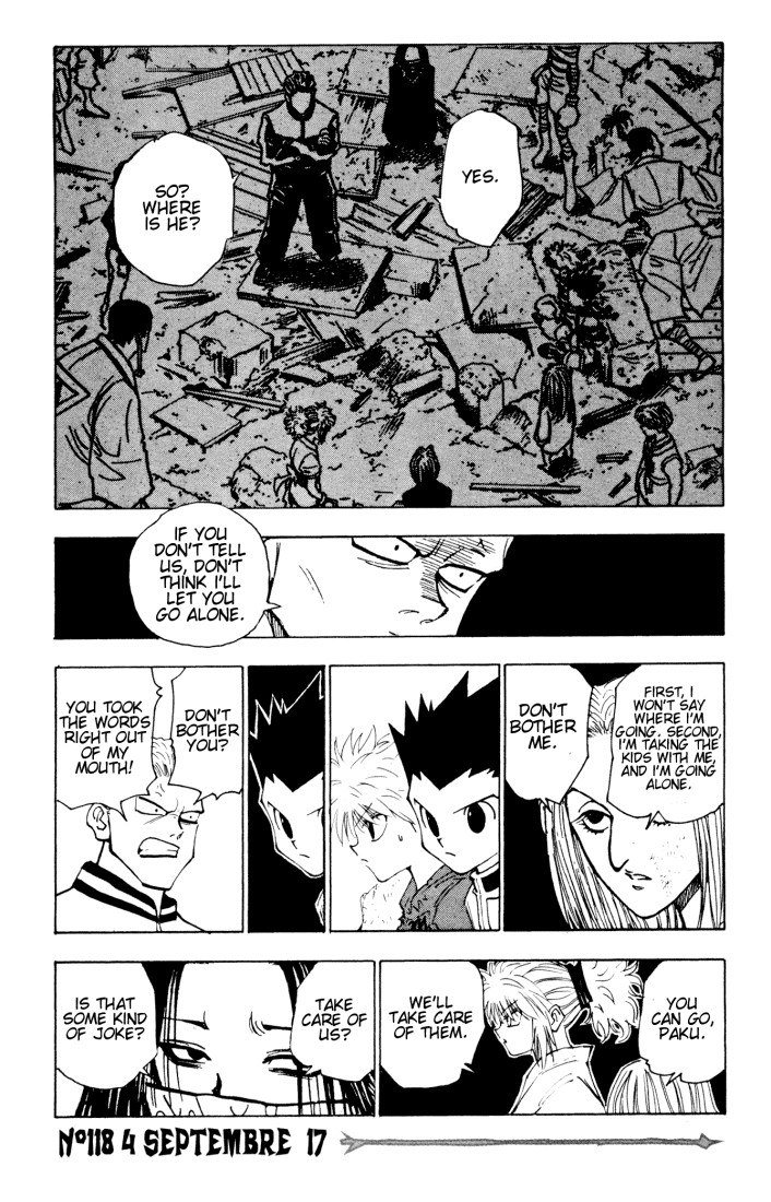 Hunter x Hunter Manga Chapter 118 page 1 - September 4th: Part 17