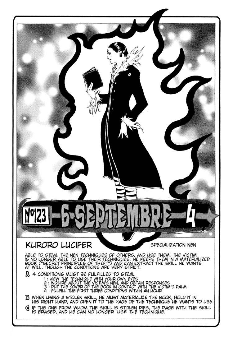 Hunter x Hunter Manga Chapter 123 page 4 - September 6th: Part 4