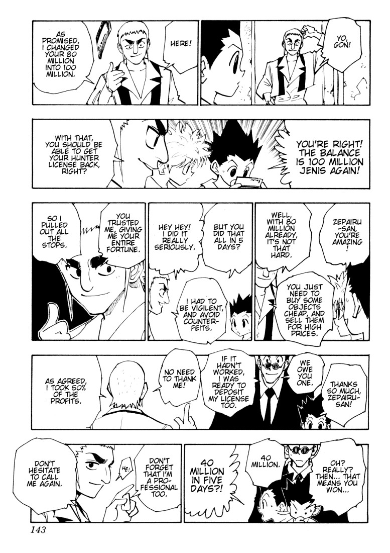 Hunter x Hunter Manga Chapter 124 page 11 - September 7th: Part 1 to September 10th: Part 1