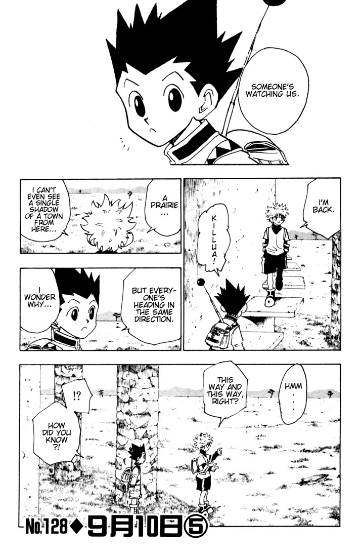 Hunter x Hunter Manga Chapter 128 page 1 - September 10th: Part 5