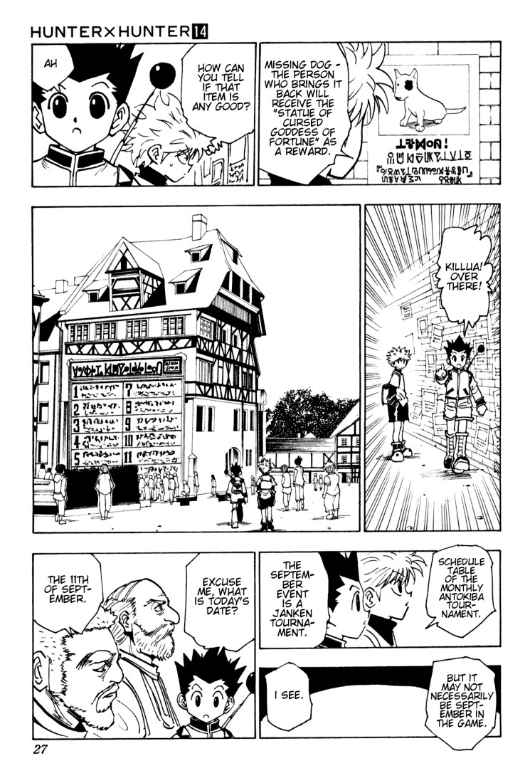 Hunter x Hunter Manga Chapter 129 page 5 - Antokiba, Town of Prizes