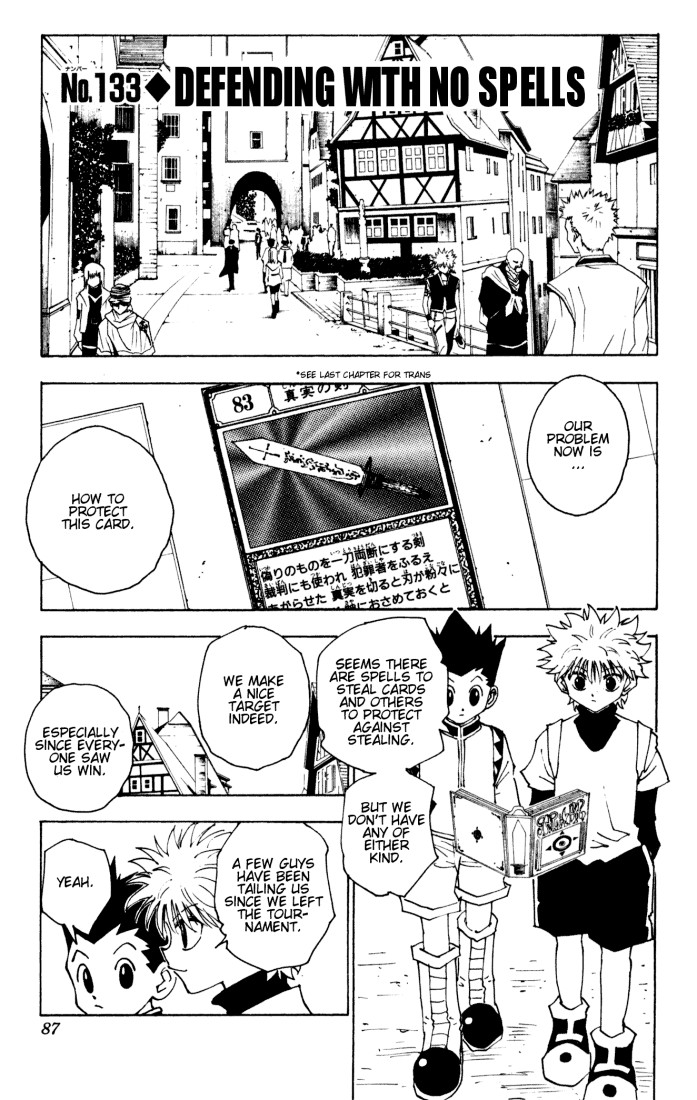 Hunter x Hunter Manga Chapter 133 page 1 - How to Defend Yourself Without Spells