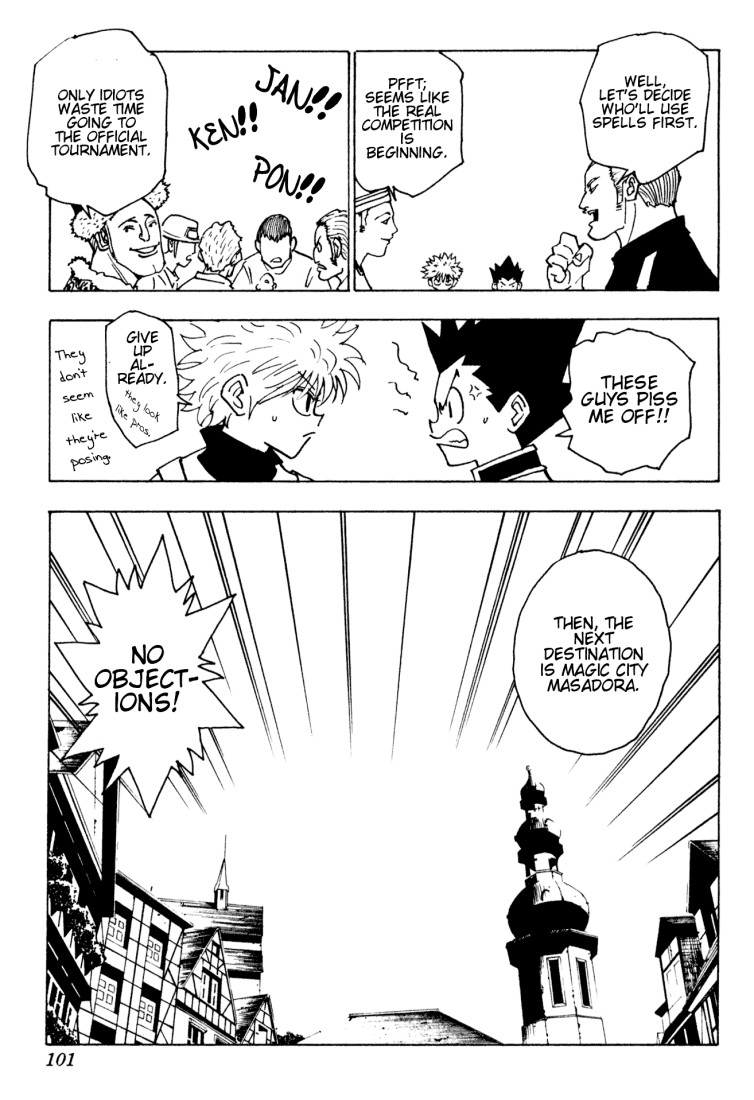 Hunter x Hunter Manga Chapter 133 page 15 - How to Defend Yourself Without Spells