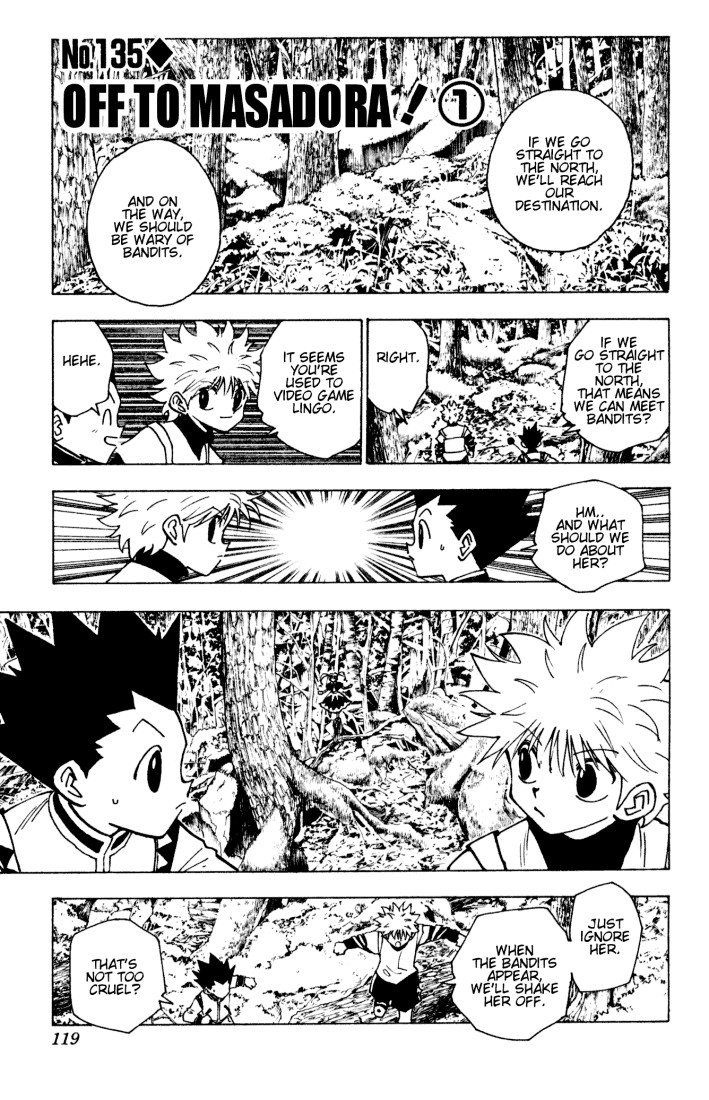 Hunter x Hunter Manga Chapter 135 page 1 - To Masadora! Part 1