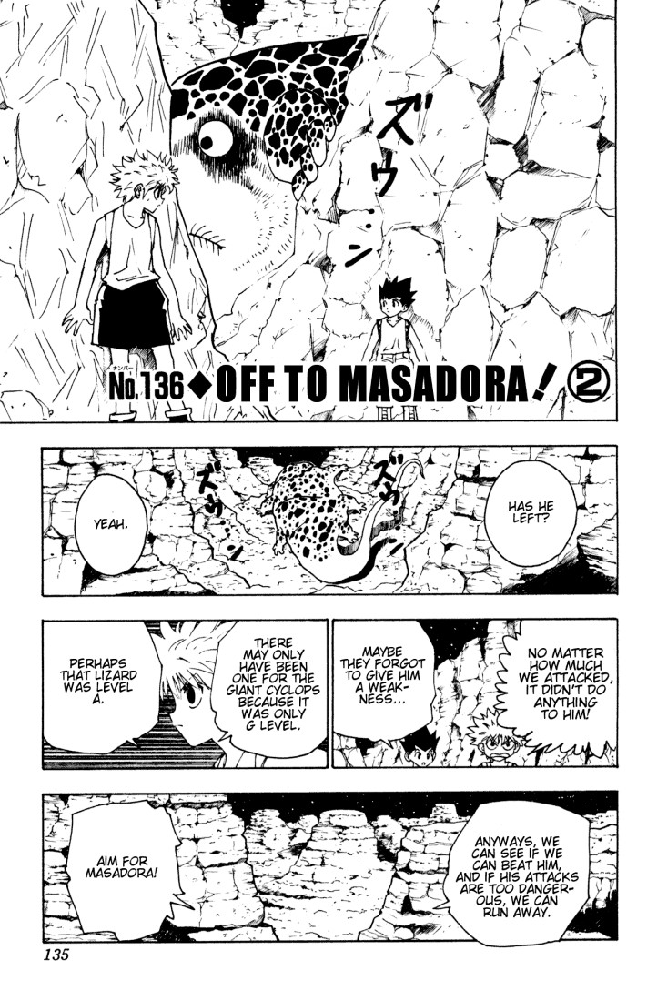 Hunter x Hunter Manga Chapter 136 page 1 - To Masadora! Part 2