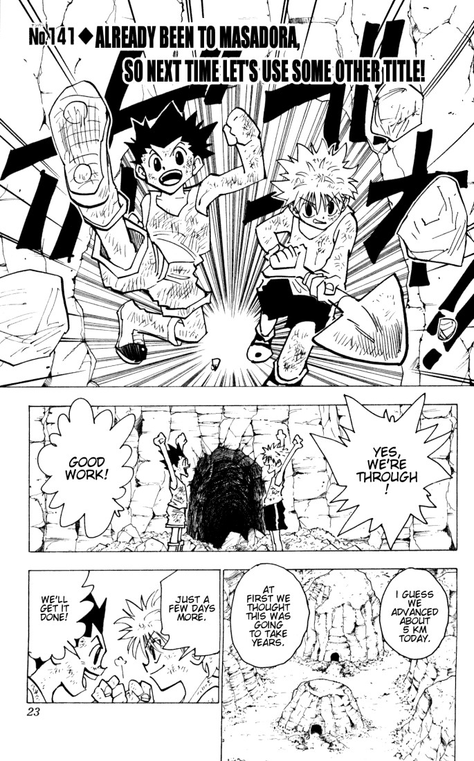 Hunter x Hunter Manga Chapter 141 page 1 - They Went to Masadora Already, So I'll Go With a Different Title Now