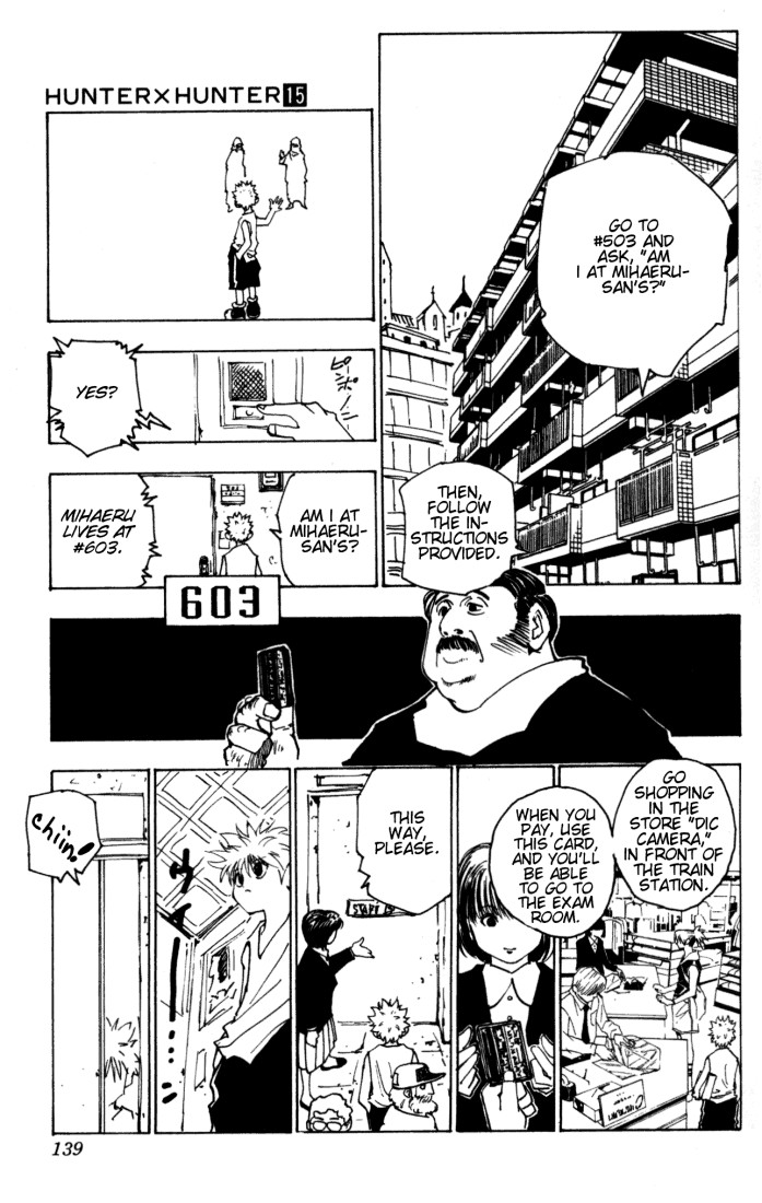 Hunter x Hunter Manga Chapter 148 page 5 - The Exam Begins