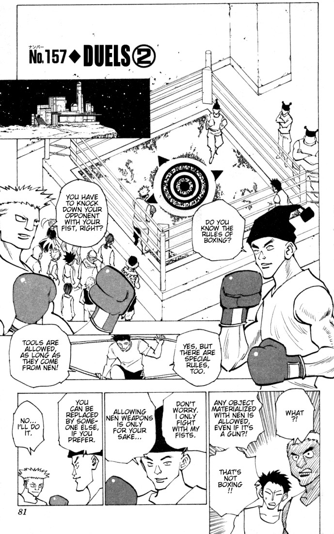 Hunter x Hunter Manga Chapter 157 page 1 - Face-Off: Part 2