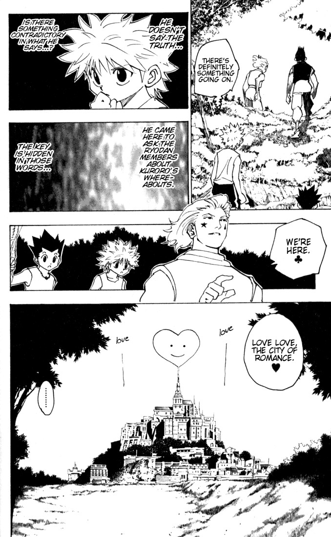 Hunter x Hunter Manga Chapter 159 page 4 - Aiai, the City of Love