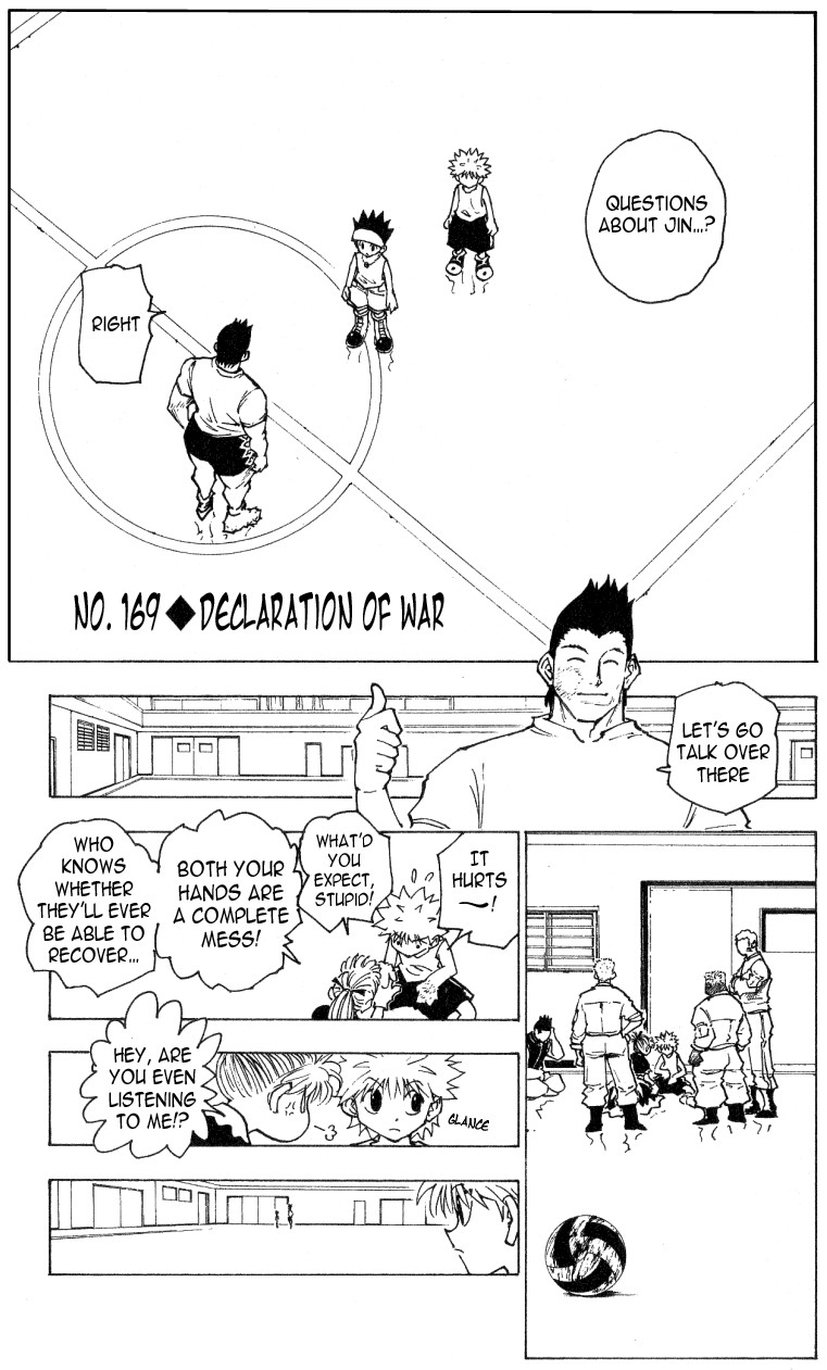 Hunter x Hunter Manga Chapter 169 page 1 - Declaration of War