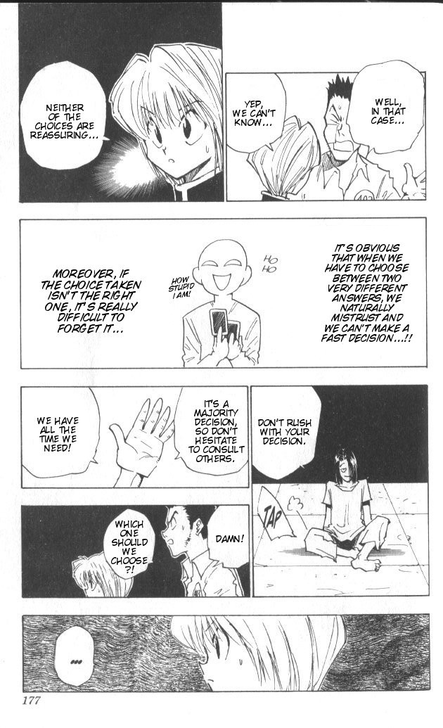 Hunter x Hunter Manga Chapter 17 page 12 - Disparate Choice