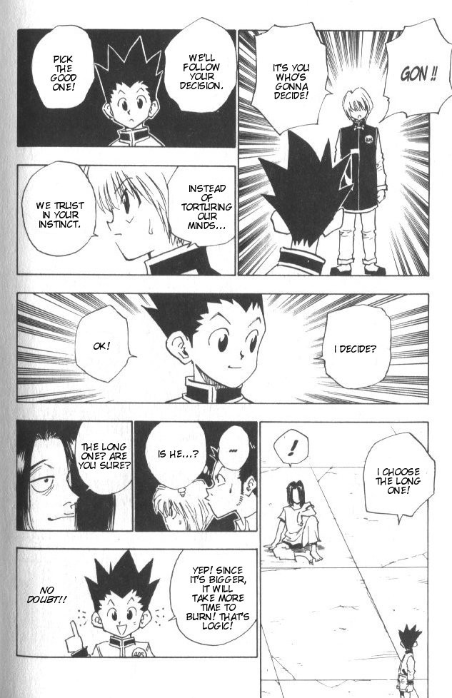 Hunter x Hunter Manga Chapter 17 page 13 - Disparate Choice