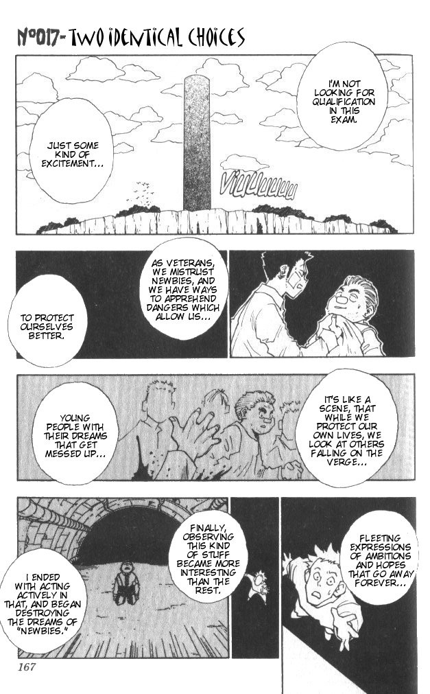 Hunter x Hunter Manga Chapter 17 page 2 - Disparate Choice