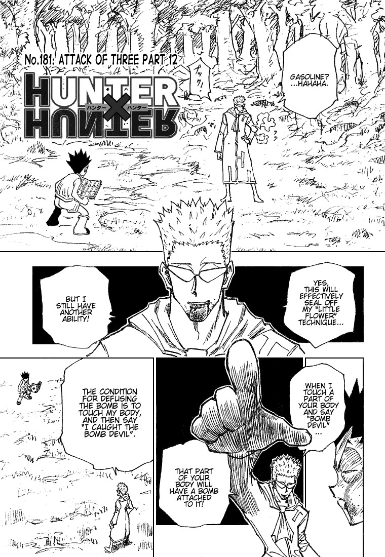 Hunter x Hunter Manga Chapter 181 page 1 - Three-Way Struggle: Part 12