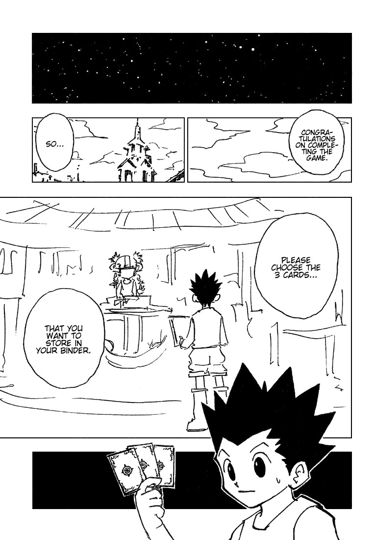 Hunter x Hunter Manga Chapter 184 page 15 - The Choice of Three Cards