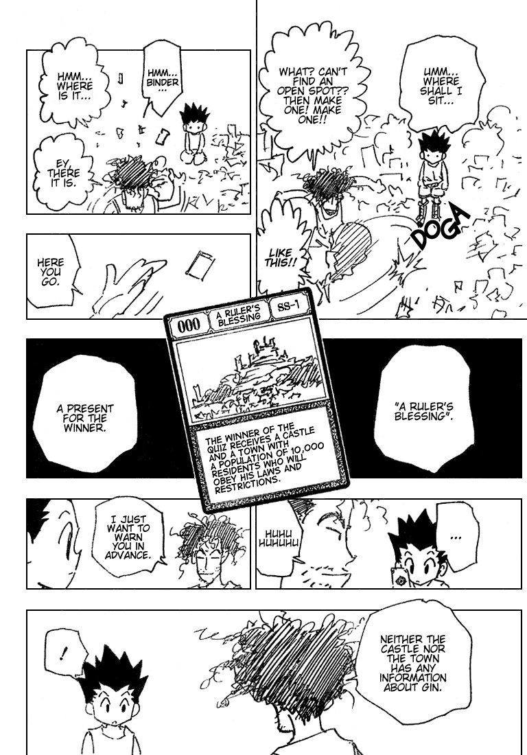 Hunter x Hunter Manga Chapter 184 page 2 - The Choice of Three Cards