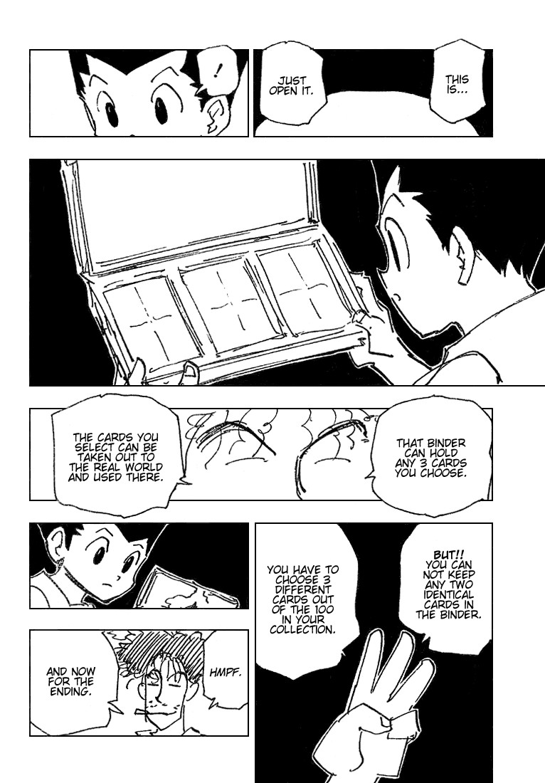 Hunter x Hunter Manga Chapter 184 page 4 - The Choice of Three Cards