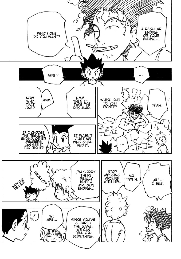 Hunter x Hunter Manga Chapter 184 page 5 - The Choice of Three Cards