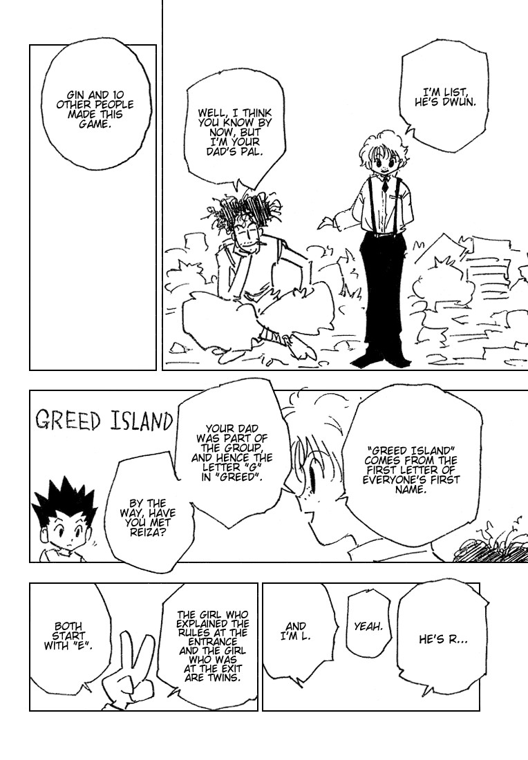 Hunter x Hunter Manga Chapter 184 page 6 - The Choice of Three Cards