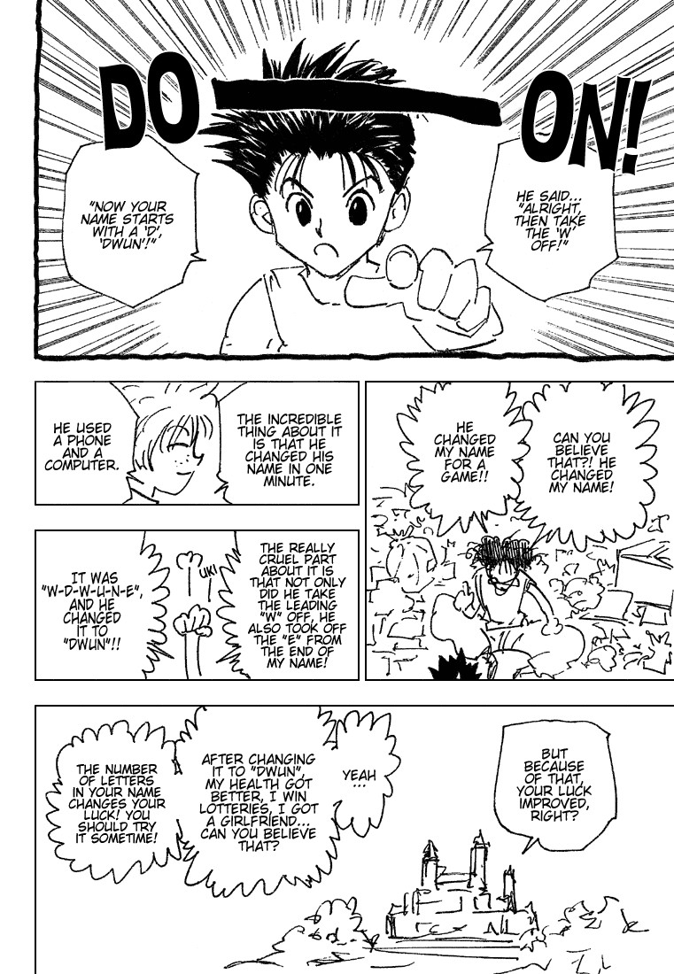 Hunter x Hunter Manga Chapter 184 page 8 - The Choice of Three Cards