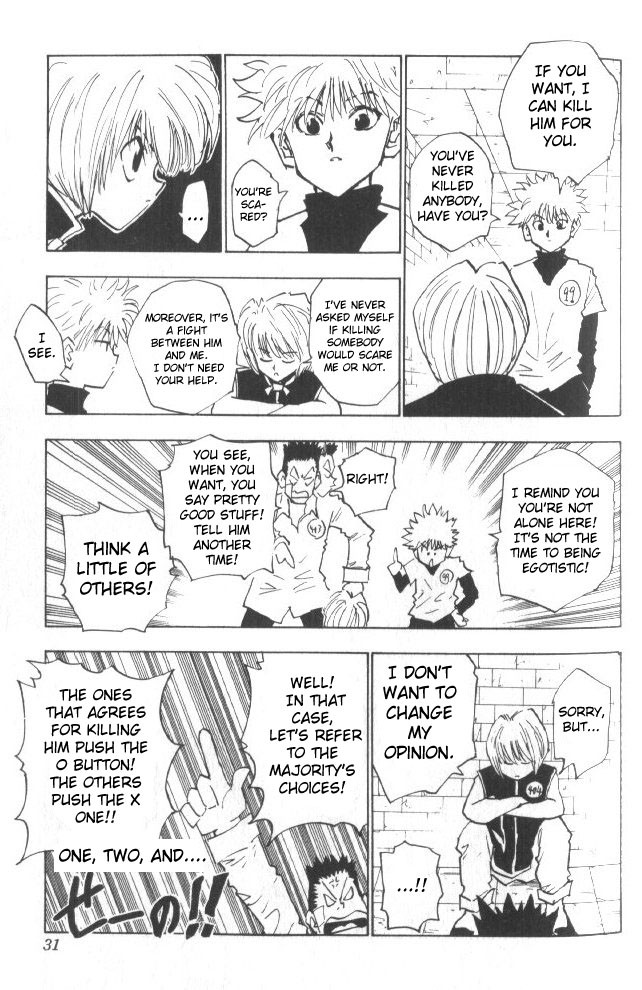 Hunter x Hunter Manga Chapter 19 page 6 - The Trap of Majority Rules