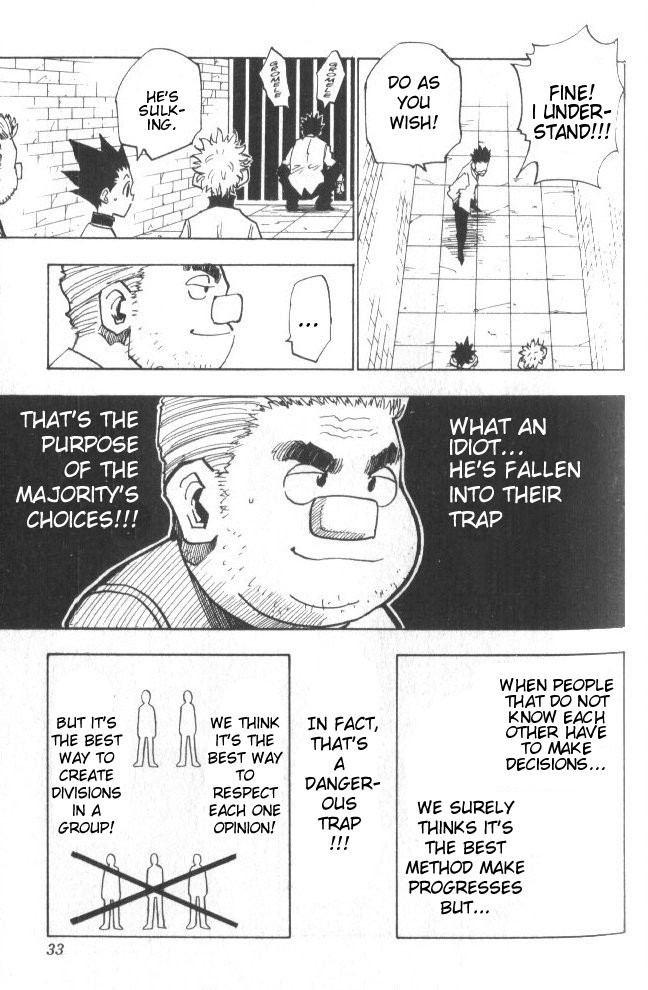 Hunter x Hunter Manga Chapter 19 page 8 - The Trap of Majority Rules
