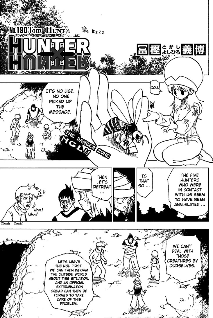 Hunter x Hunter Manga Chapter 190 page 1 - The Hunt