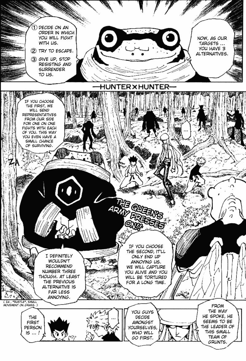 Hunter x Hunter Manga Chapter 195 page 1 - vs. Hagya's Squad: Part 2