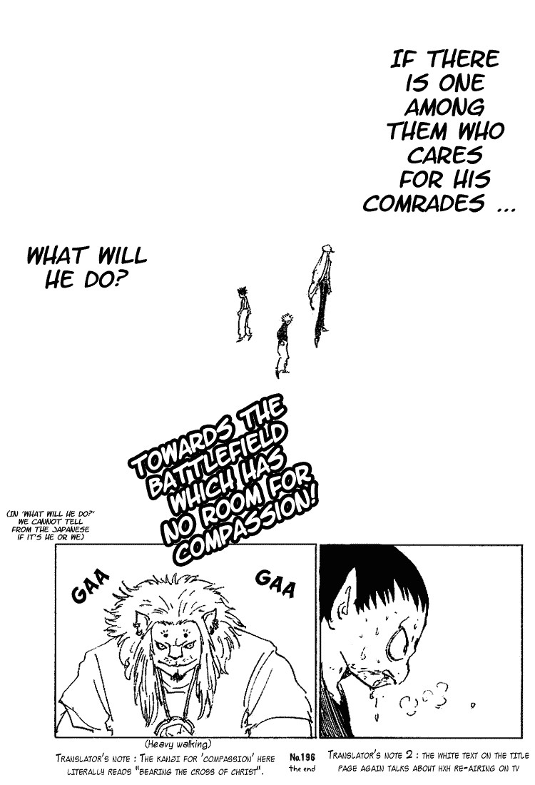 Hunter x Hunter Manga Chapter 196 page 13 - vs. Hagya's Squad: Part 3