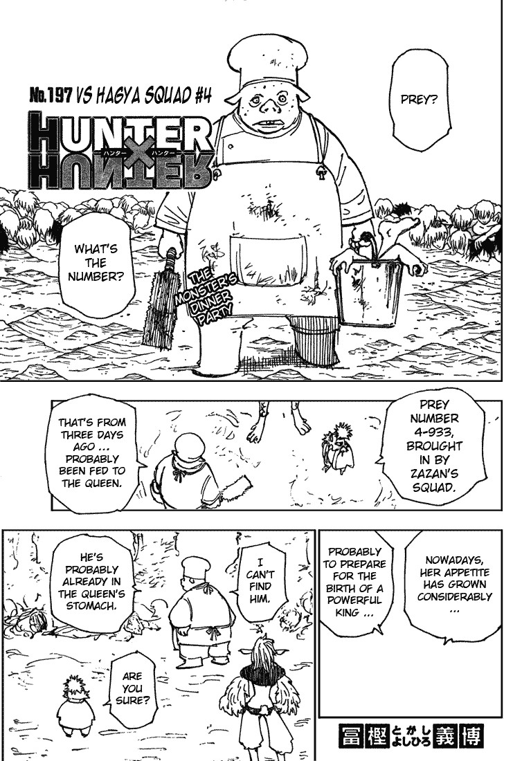 Hunter x Hunter Manga Chapter 197 page 1 - vs. Hagya's Squad: Part 4