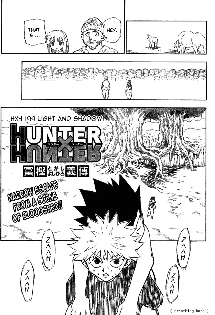 Hunter x Hunter Manga Chapter 199 page 1 - Light and Shadow