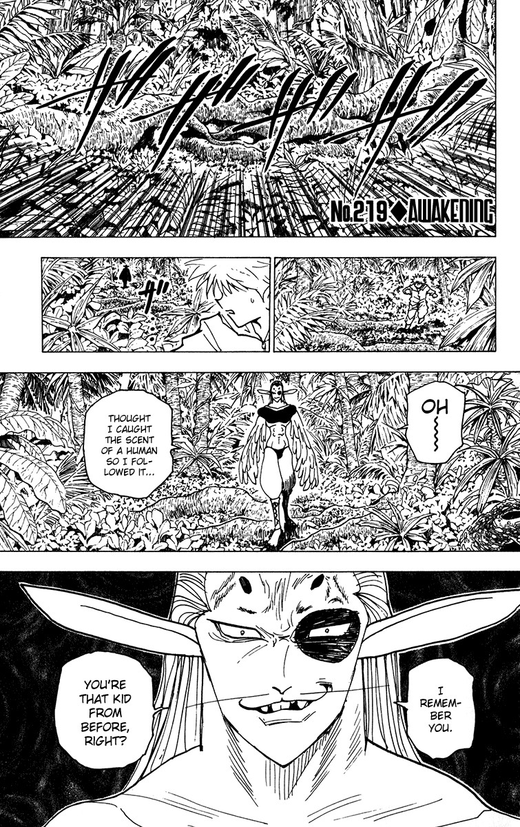 Hunter x Hunter Manga Chapter 219 page 1 - Awakening