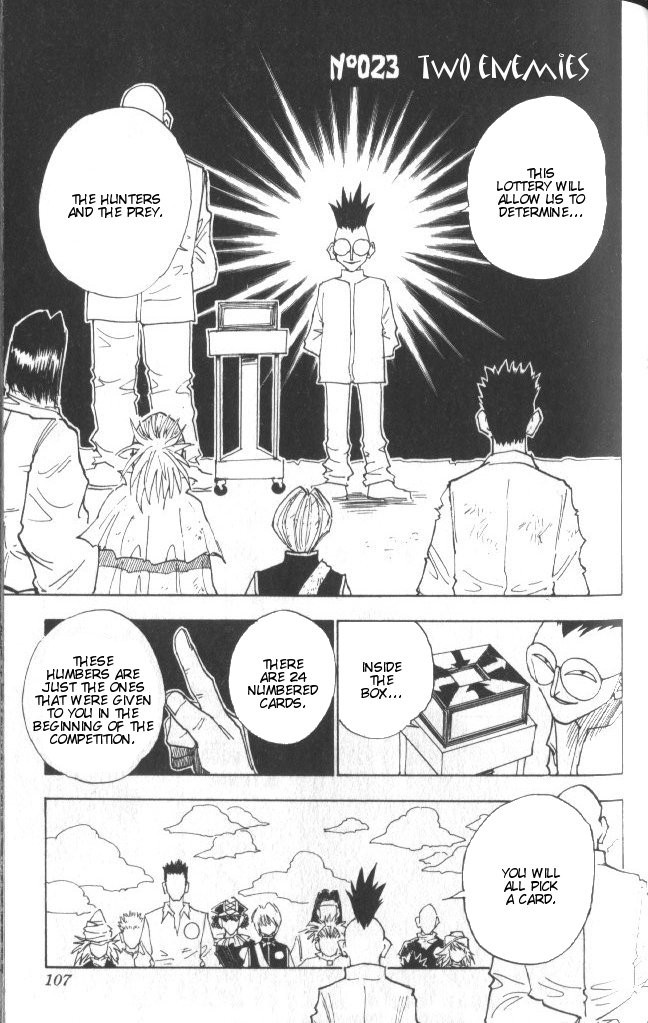 Hunter x Hunter Manga Chapter 23 page 2 - Two Enemies