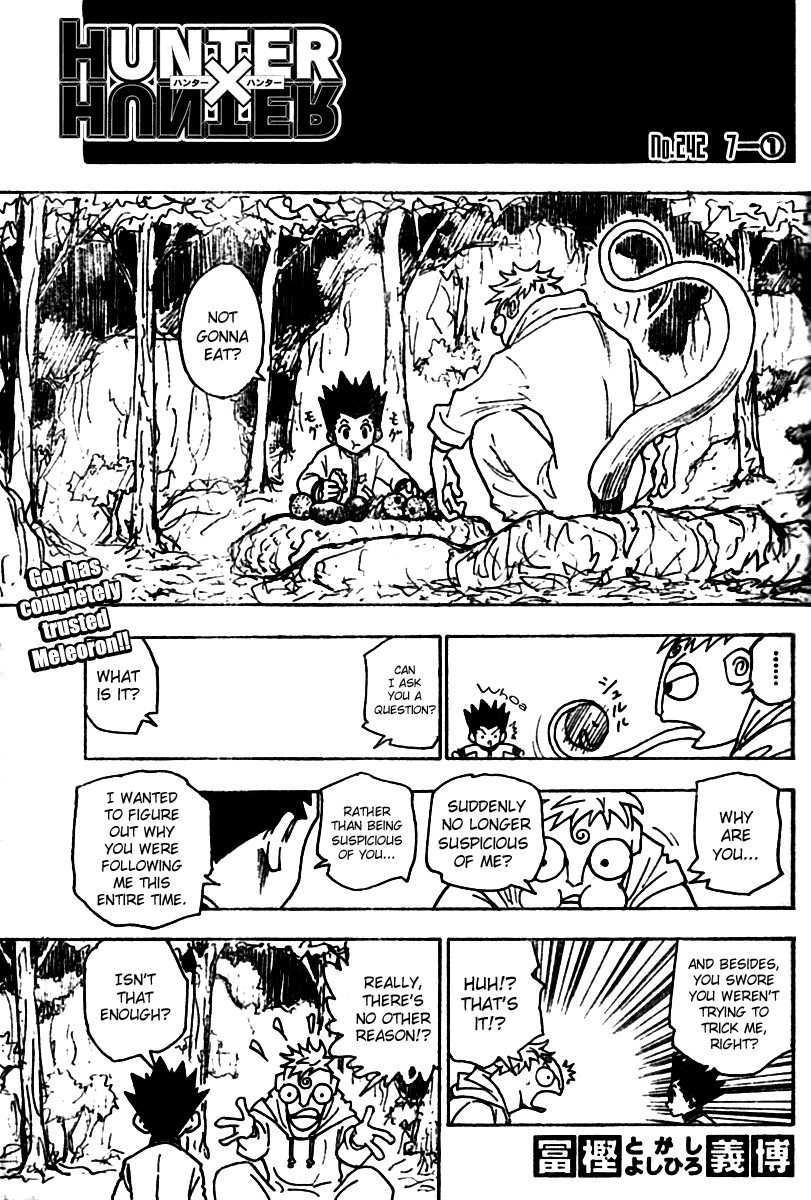 Hunter x Hunter Manga Chapter 242 page 1 - 7 Part 1