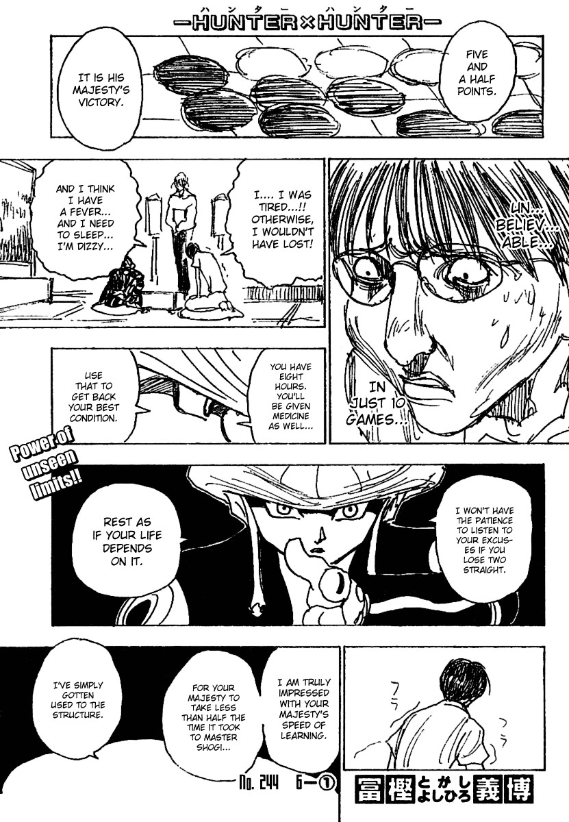 Hunter x Hunter Manga Chapter 244 page 1 - 6: Part 1