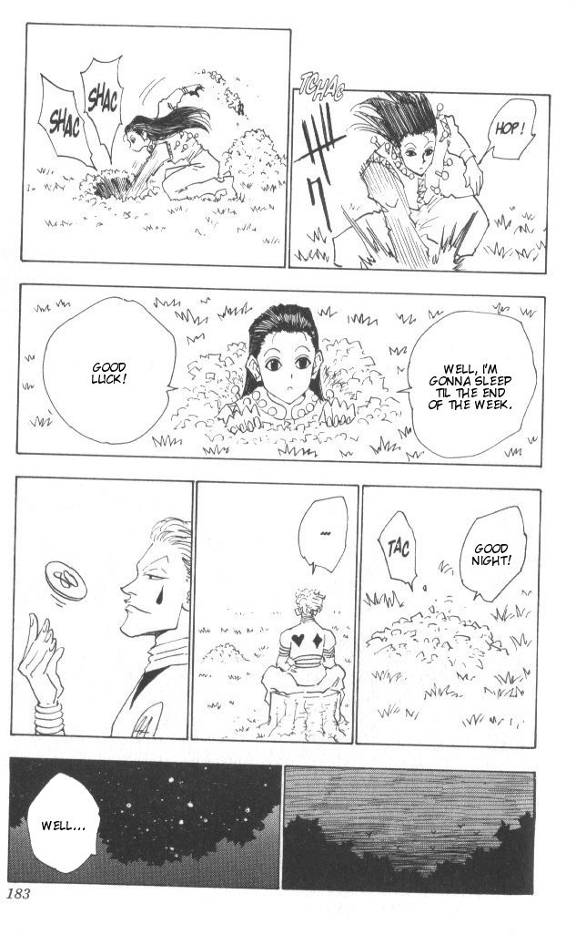 Hunter x Hunter Manga Chapter 26 page 18 - The Night Before the Showdown