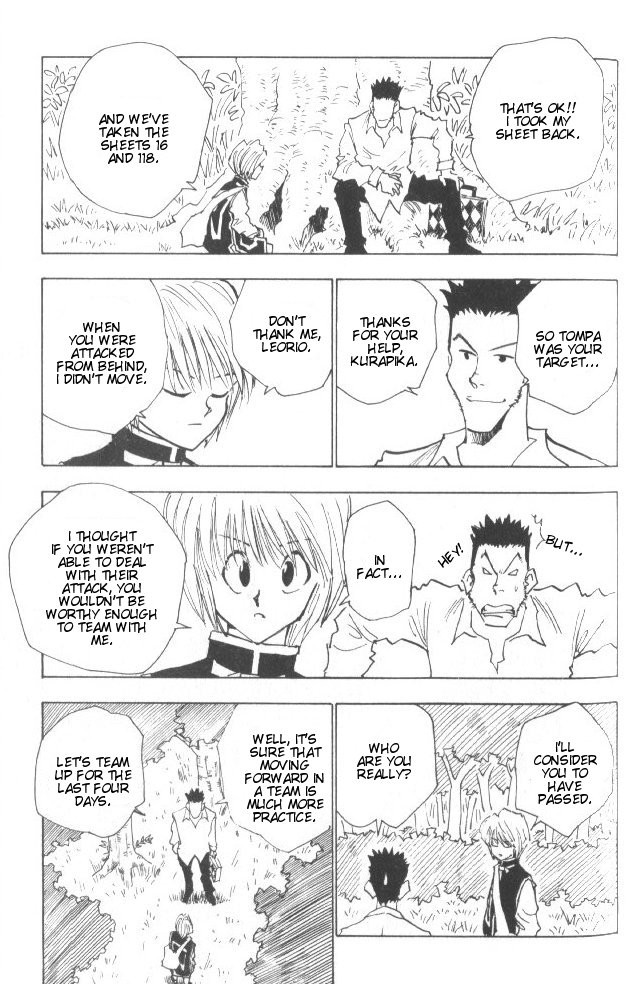 Hunter x Hunter Manga Chapter 26 page 4 - The Night Before the Showdown