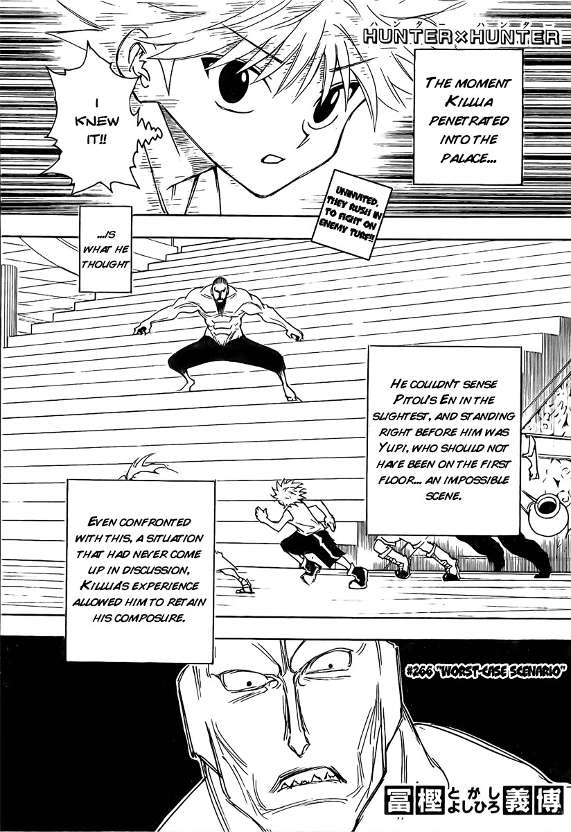 Hunter x Hunter Manga Chapter 266 page 1 - In the Unlikely Event Of...