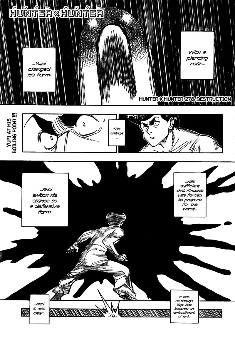 Hunter x Hunter Manga Chapter 278 page 2 - Destruction