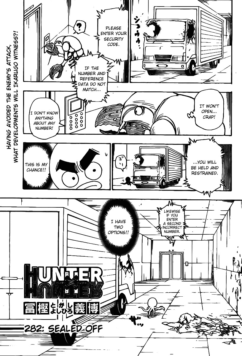 Hunter x Hunter Manga Chapter 282 page 1 - Sealed Area