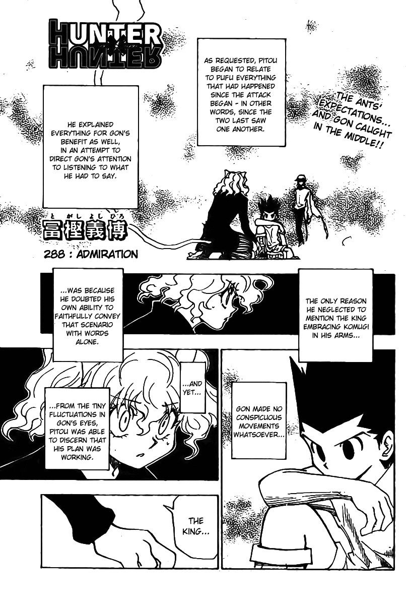 Hunter x Hunter Manga Chapter 288 page 1 - Accolade