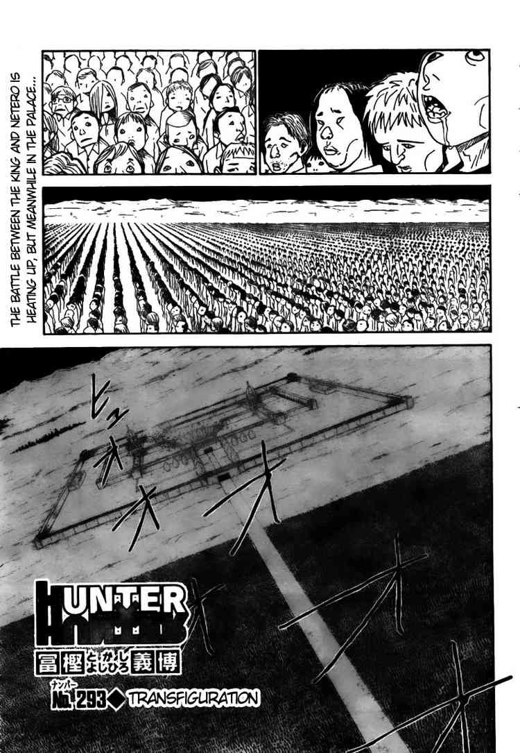 Hunter x Hunter Manga Chapter 293 page 1 - Metamorphosis