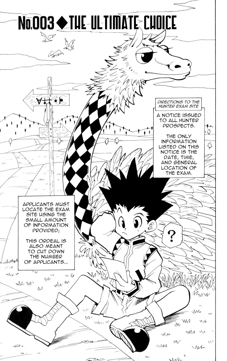 Hunter x Hunter Manga Chapter 3 page 1 - The Ultimate Choice