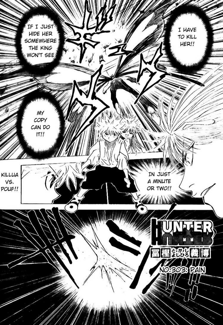 Hunter x Hunter Manga Chapter 303 page 1 - Pain