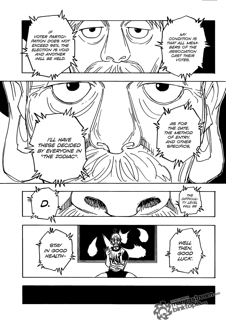Hunter x Hunter Manga Chapter 318 page 14 - Final Will