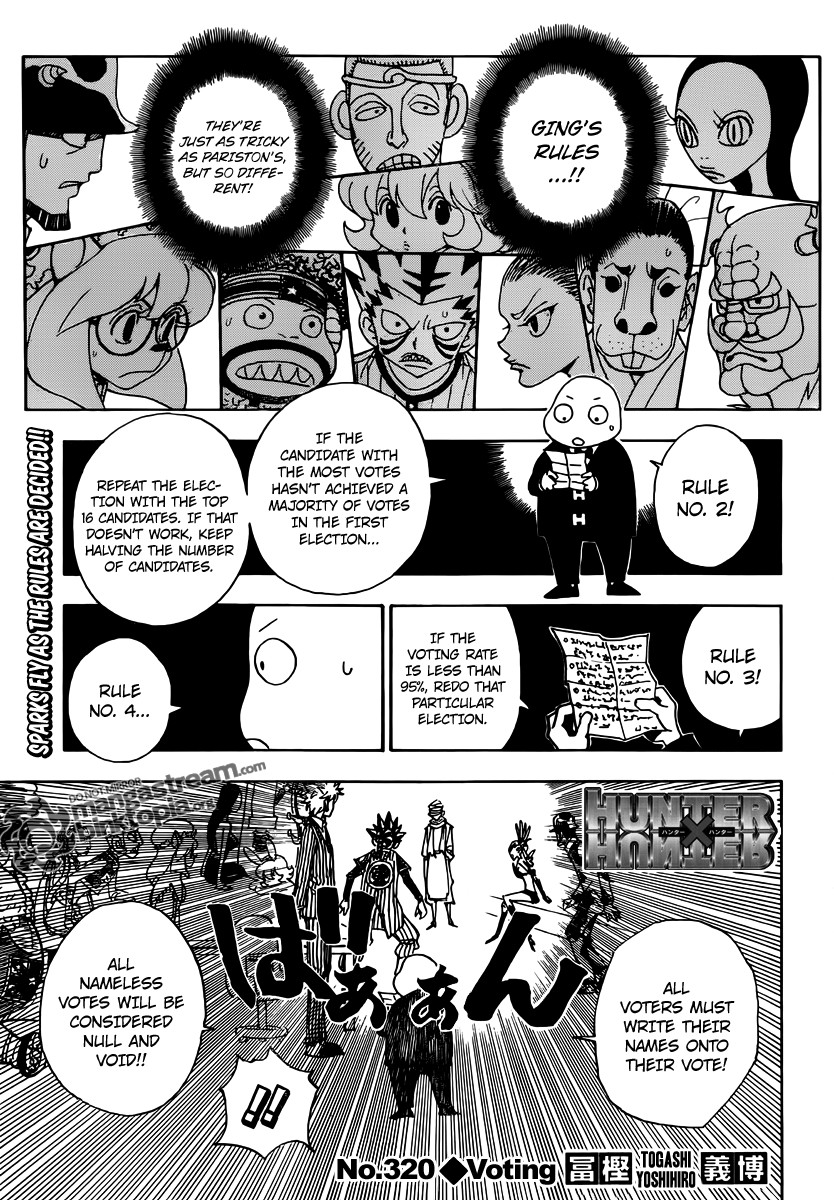 Hunter x Hunter Manga Chapter 320 page 1 - Voting